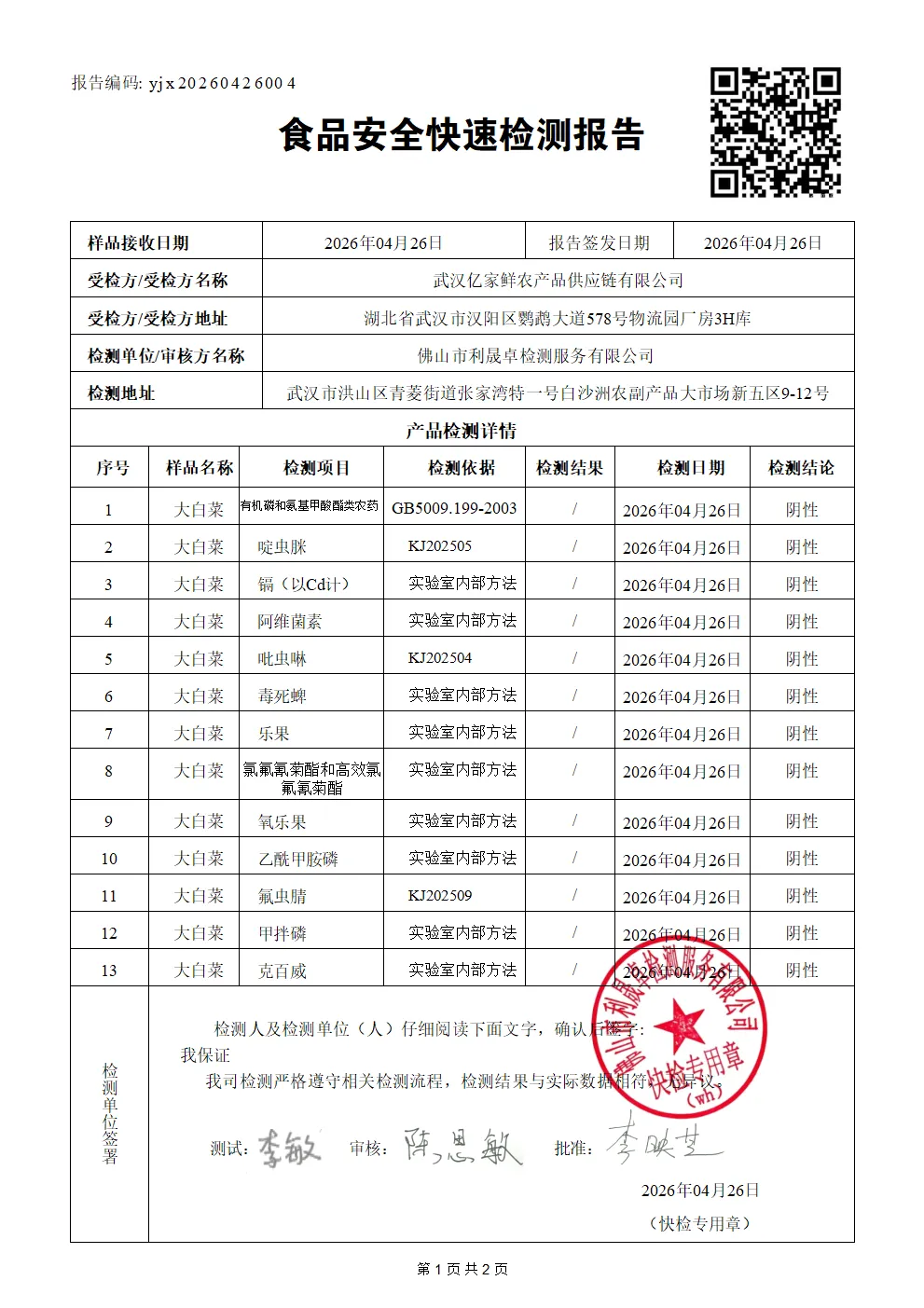 大白菜-yjx20260426004食品安全快速检测报告-亿家鲜_01(1).png